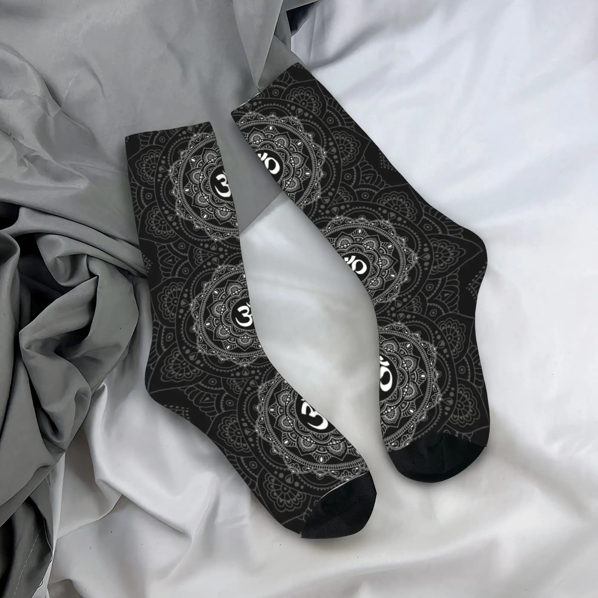 Calzini personalizzati Om Mandala per uomo e donna, calzini caldi alla moda per buddismo, Aum, yoga, meditazione.