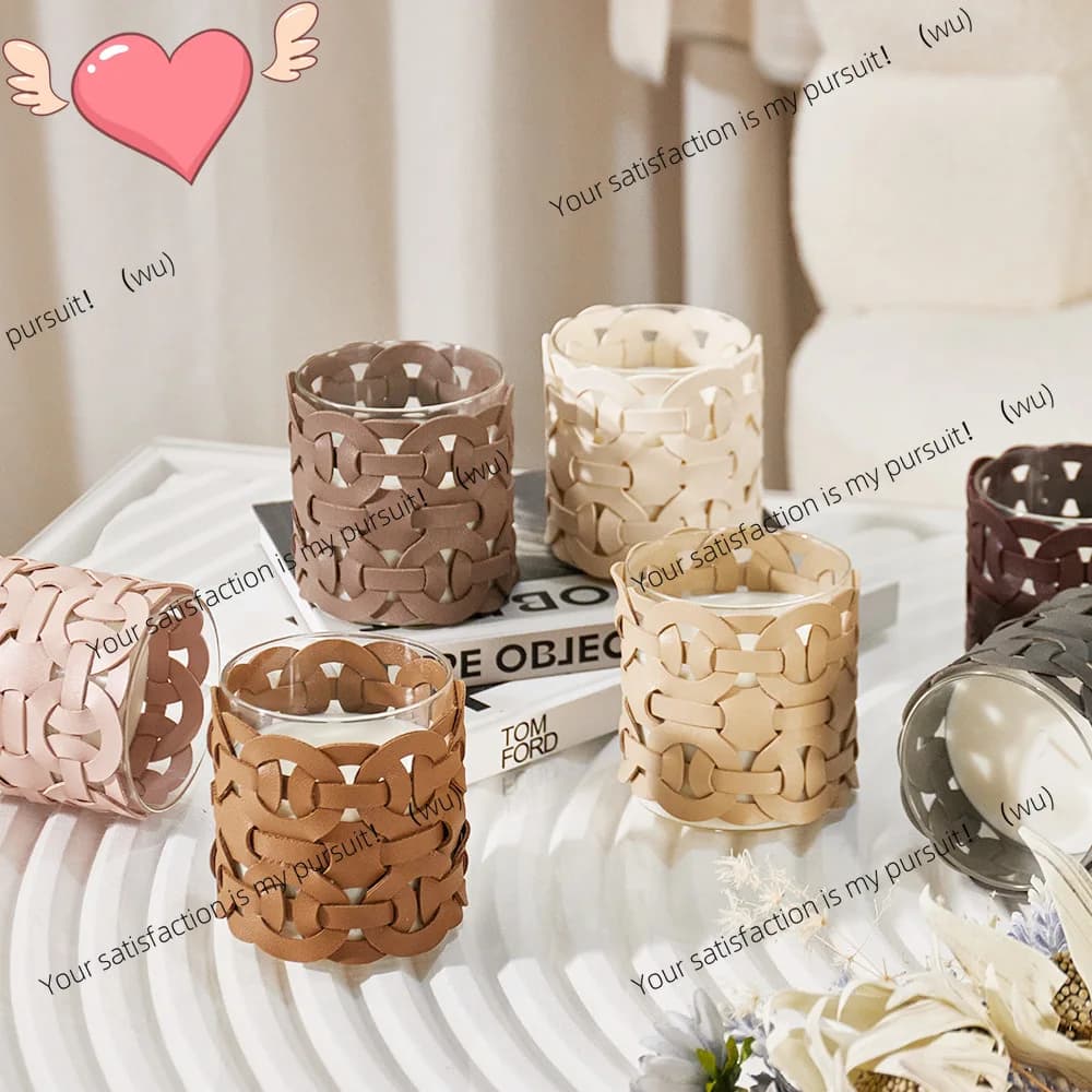 ZOCI-Modern Art Fireless Aromatherapy, Leather Fragrance Candle