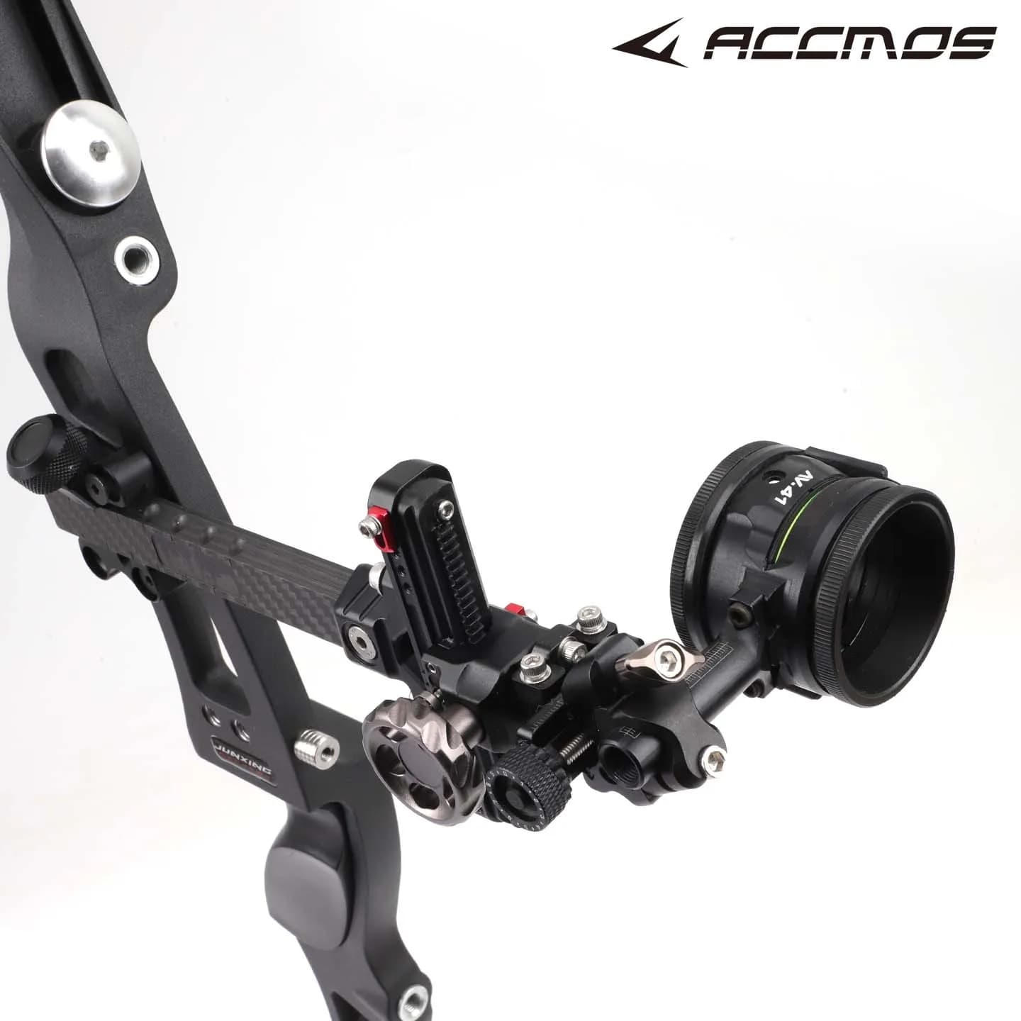 4-Way Micro-Adjust Compound Bow Sight with 3-Axis Adjustment Carbon Frame for Archery Hunting Target Shooting AV41/AV31