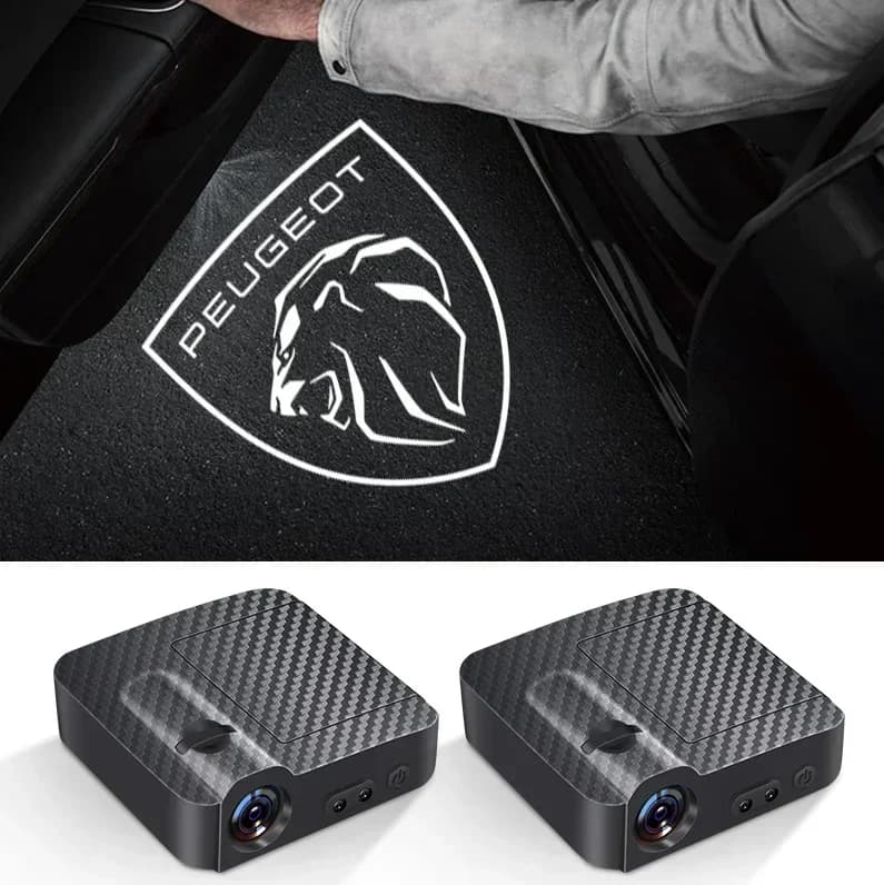 LED Car Door Welcome Light Car Logo Projector Lights For Peugeot 206 307 308 3008 207 208 407 508 2008 5008 Car Accessories