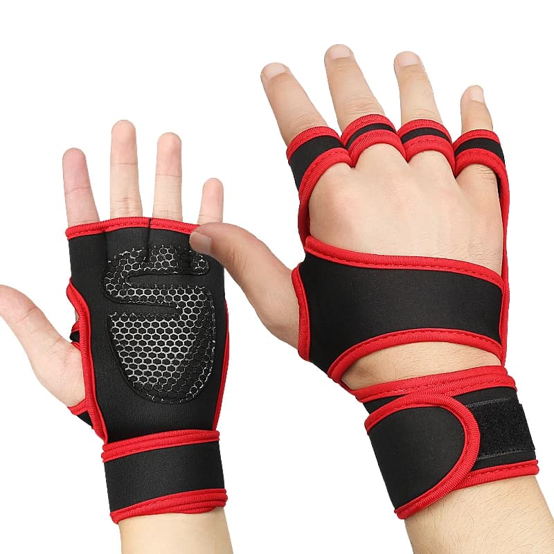 Fitness Men Women Gloves Gym Weightlifting Half Finger Wrist-ProtectingGloves Training Dumbbells Anti-Callus Anti Slip Gloves