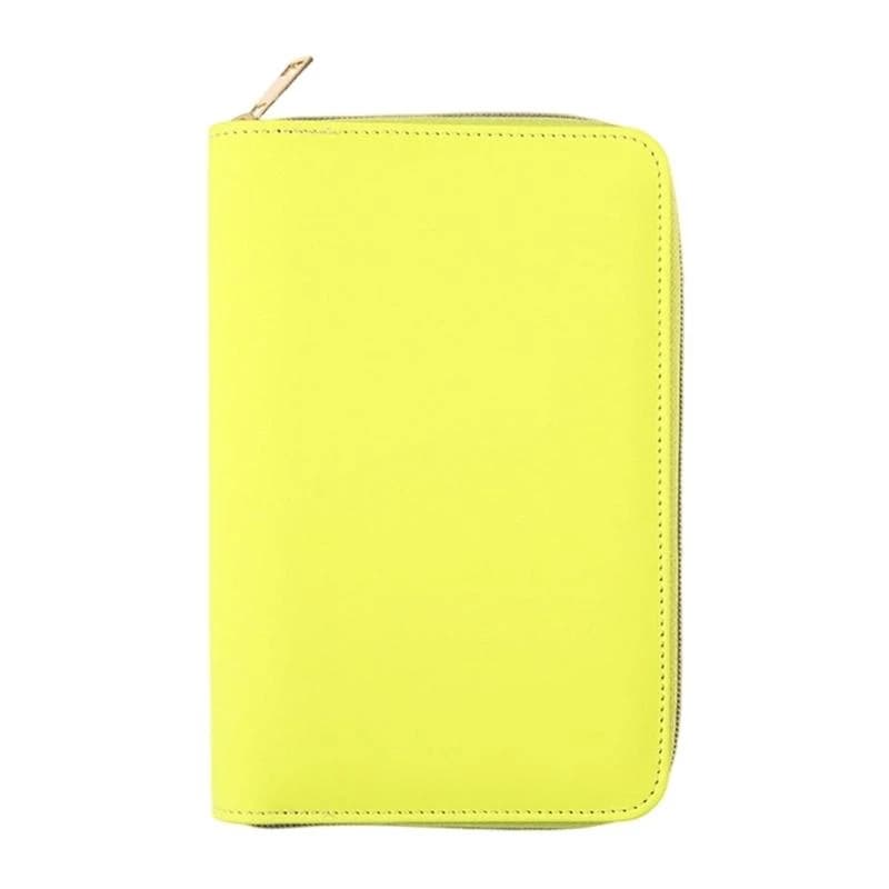 Raccoglitore per notebook in pelle con raccoglitore ricaricabile a 6 anelli con tasca per carte con chiusura a cerniera, slot