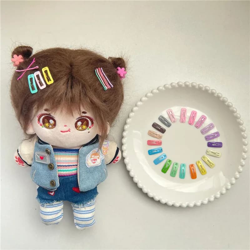10/20/40Pcs DIY Hair Accessories Paint Square 3cm Mini BB Clip Teddy Pet Dog Small Cloth Doll Hairpin Cute Alloy Girls Headdress