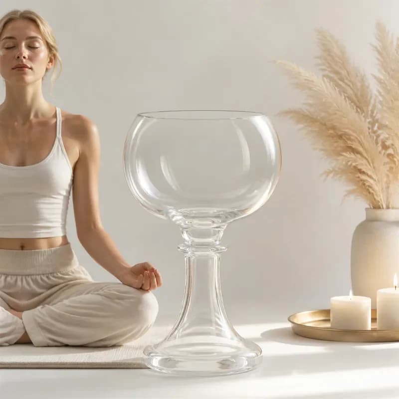 STAR LIN KUP 432Hz Crystal Singing Bowl Third Eye Throat Chakra Healing Meditation Cosmic Pink Blue Quartz Sound Therapy