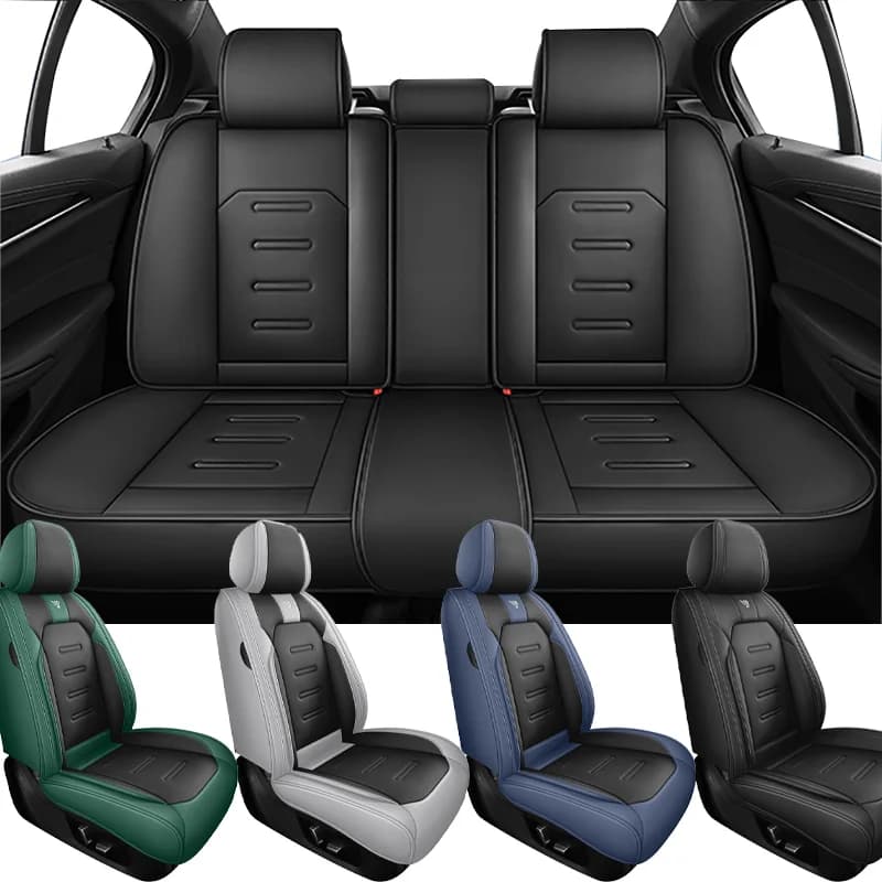 Waist Cushion Anti-Slip Universal Car Seat Covers For MG MG5 MG6 MULAN MG4 ZS HS EV PU Leather Durable Auto Interior Accessories