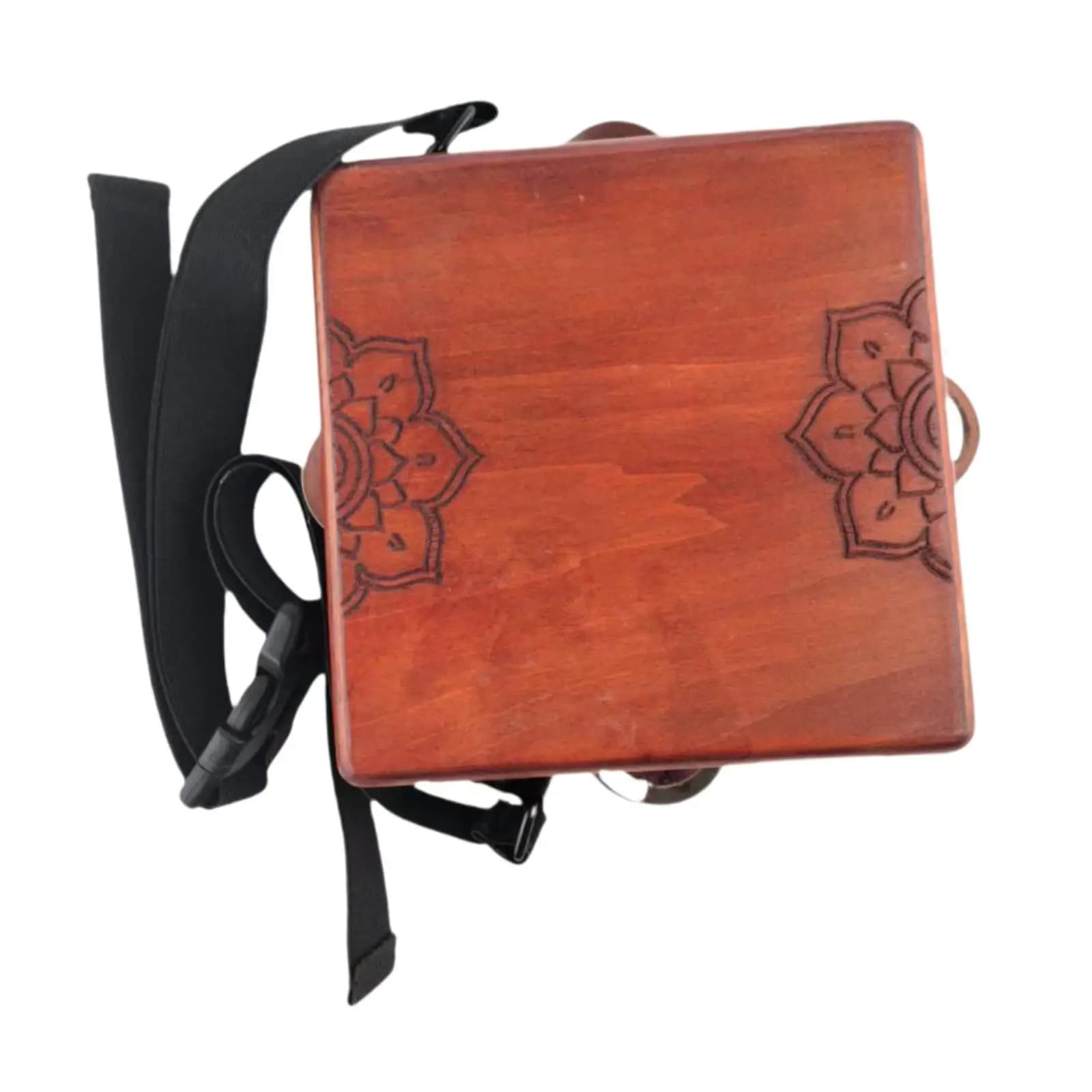 Cajon Portatile a Due Toni, Strumento a Percussione in Legno Artigianale per Adulti e Bambini, Pad per Esercitazione Batteria