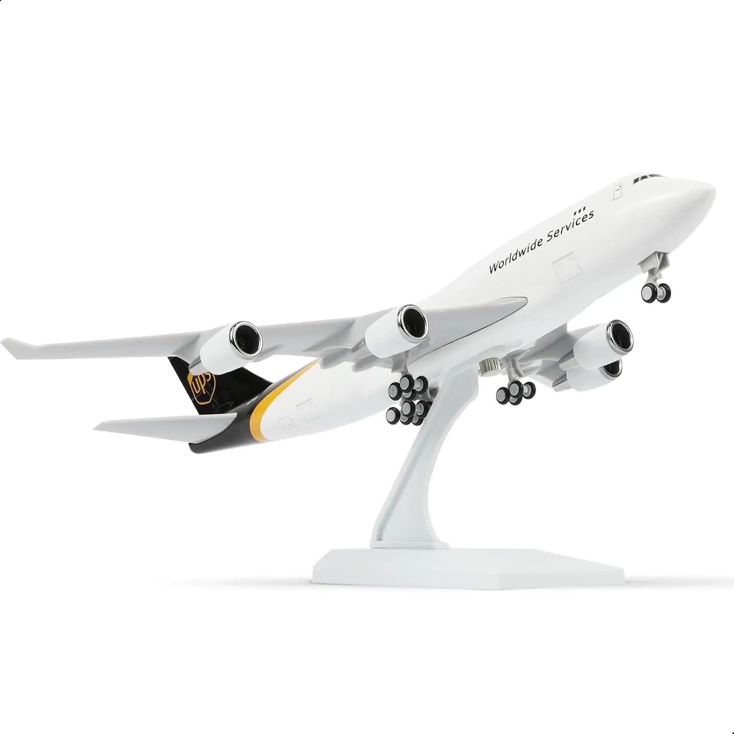 30cm Airplane Models UPS B747 Diecast Resin Aircraft Model Kit with Landing Gear Wheel For Collection Display or Aviation Gift