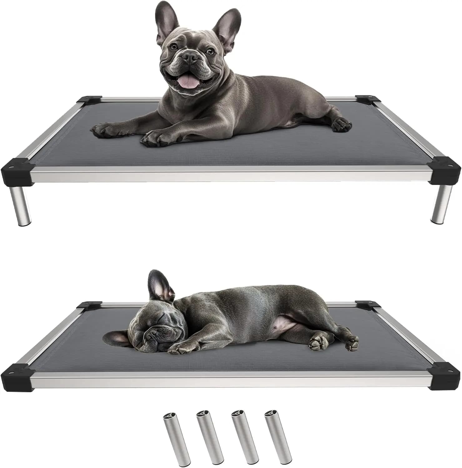 TitanNest Cuccia Rialzata Anti-Morso per Cani, Lettino Rialzato per Uso Interno/Esterno/Campeggio, Cuccia Imbottita Resistente e Lavabile per Animali Domestici
