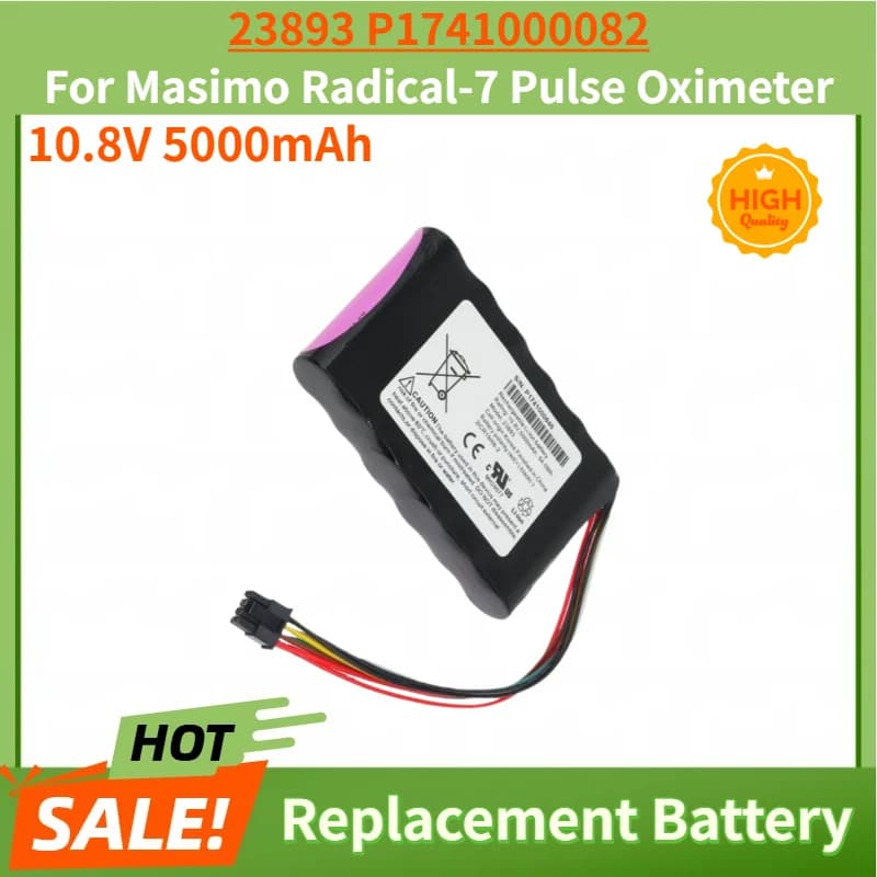 100% New 23893 P1741000082 Battery 10.8V 5000mAh For Masimo Radical-7 Pulse Oximeter High Quality Replacement Battery