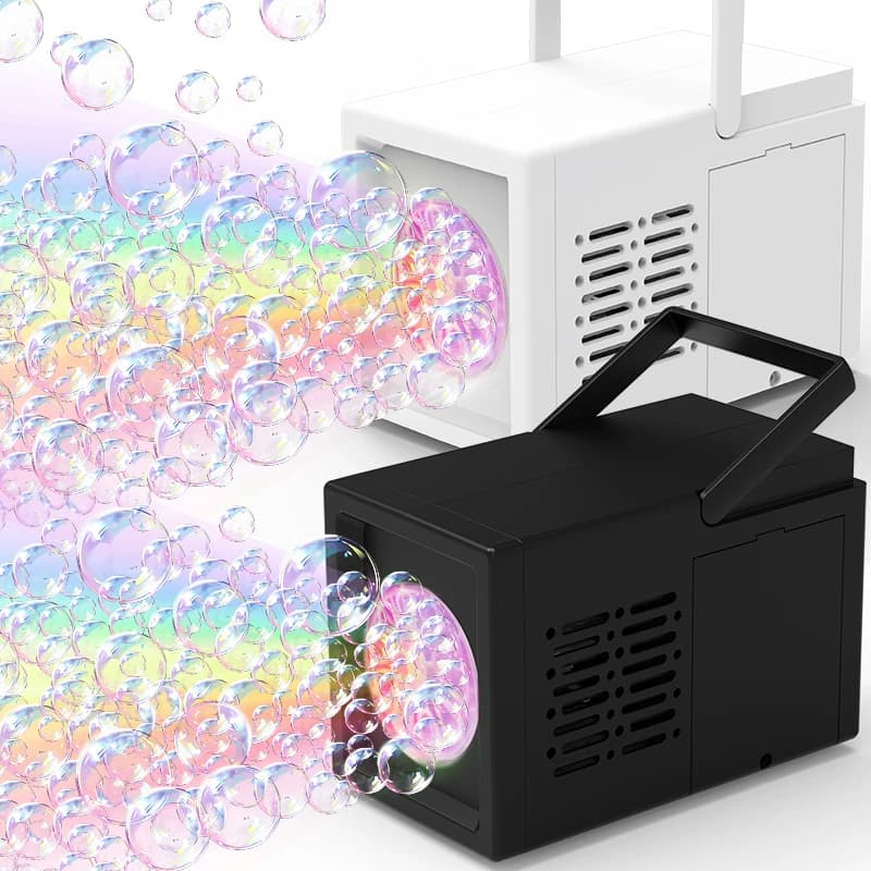 Fully automatic 10-hole portable electric bubble machine, outdoor birthday toy, battery free and bubble water