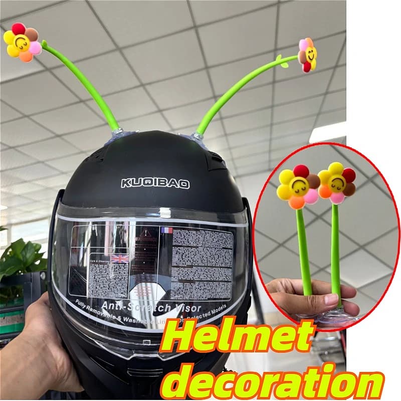 Motorcycle helmet decoration small flower sunflower sunflower decoration ebike off-road helmet creative interesting accessories
