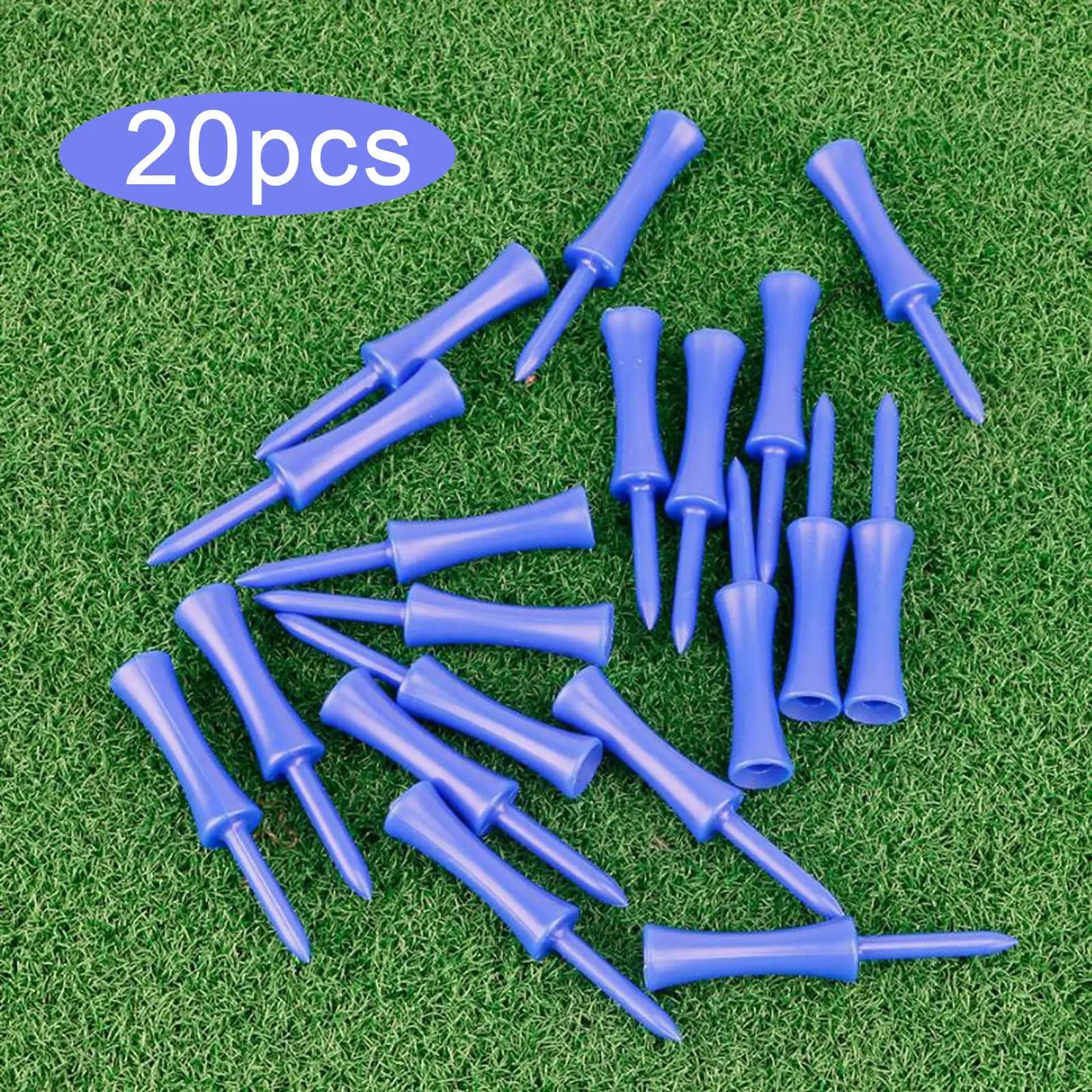 Tees da golf da 20 pezzi Strumenti da golf Allenamento pratico Supporto da golf stabile Attrezzatura da golf per tappetini da campo di guida da giardino per sport all'aria aperta
