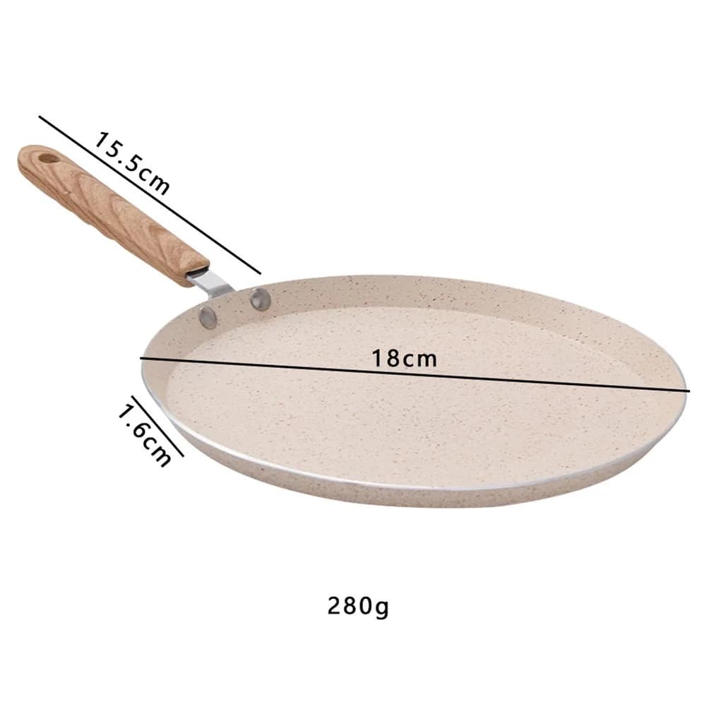 Frying Pan Stone Non for Pancake Crepe Pizza Omelet Egg Cooking 18cm 22cm 26cm Compatible Induction Electric Gas