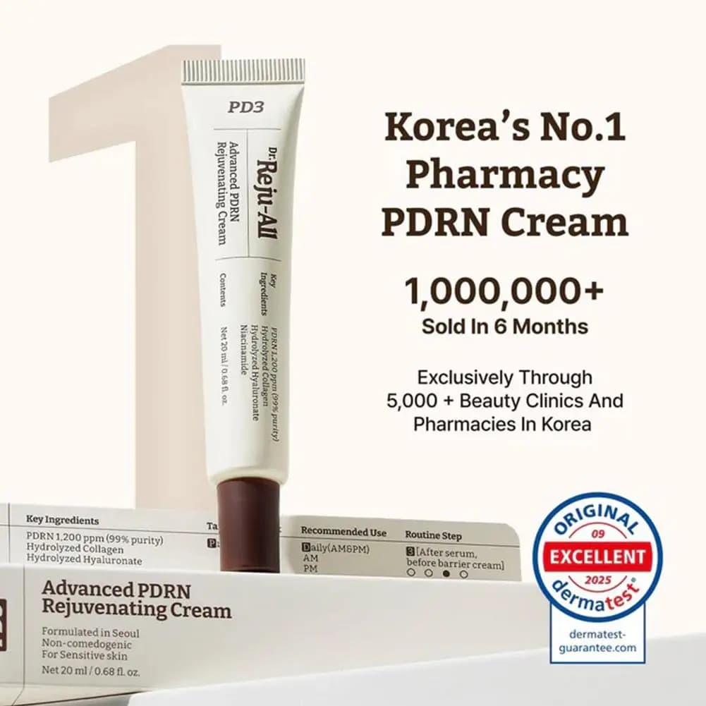 Advanced PDRN Renewal Cream 20ml – Nano-Penetration Niacinamide & Collagen for Firming & Skin Repair 72-Hour Hydration