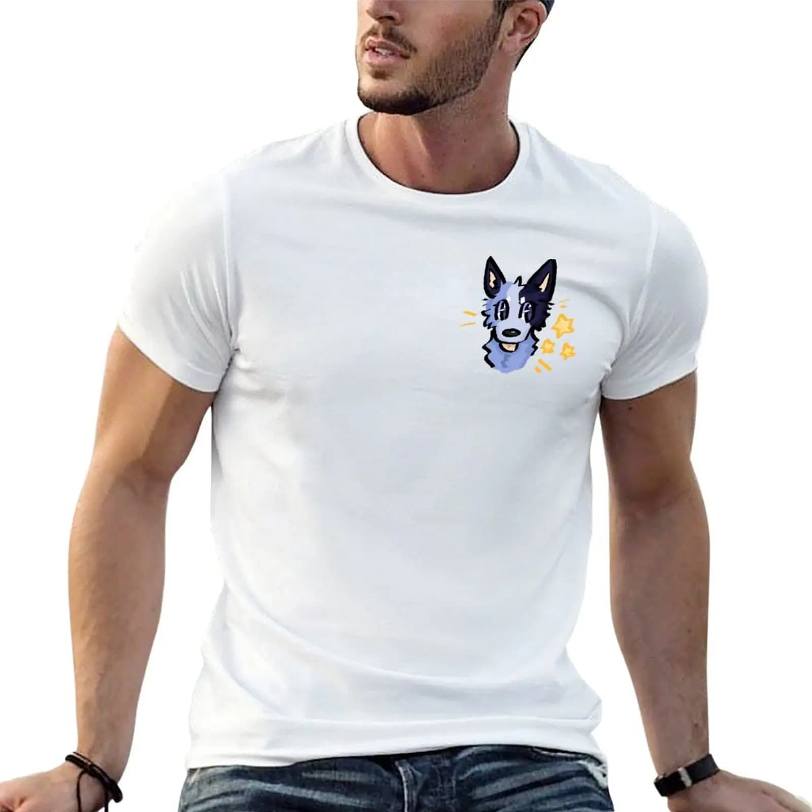 Socks Heeler Doodle T-Shirt t shirt for man 100 percent cotton man t shirt heavy cotton funny t shirts cotton T-shirt