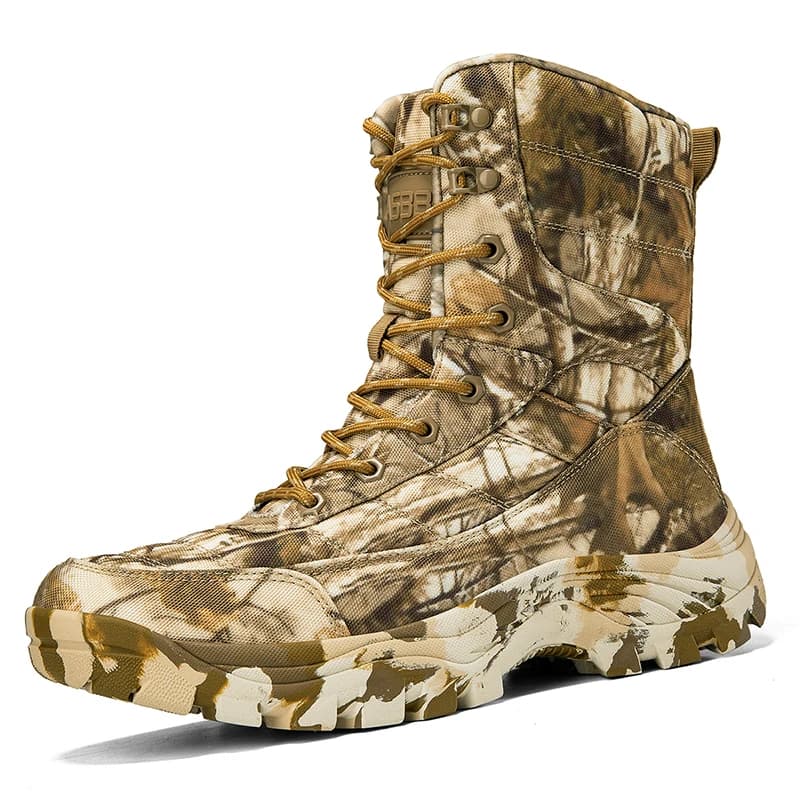 Men's High-Top Tactical Boots, Breathable Combat Training Boots, Plus Size Anti-Slip Wear-Resistant Outdoor Hiking Boots