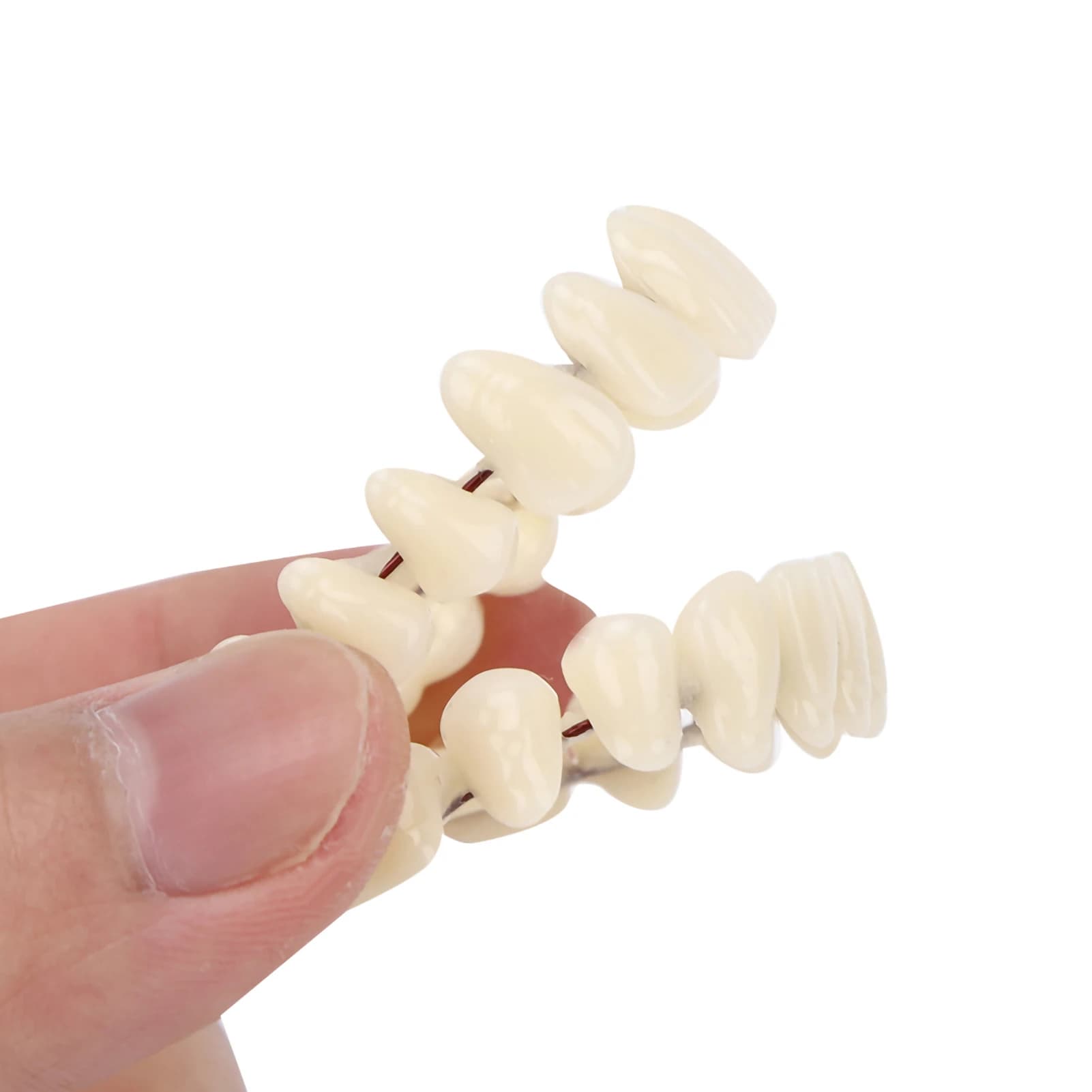 10 pz resina denti finti sbiancamento protesi dente finto temporaneo superiore inferiore rimovibile impiallacciature dentali