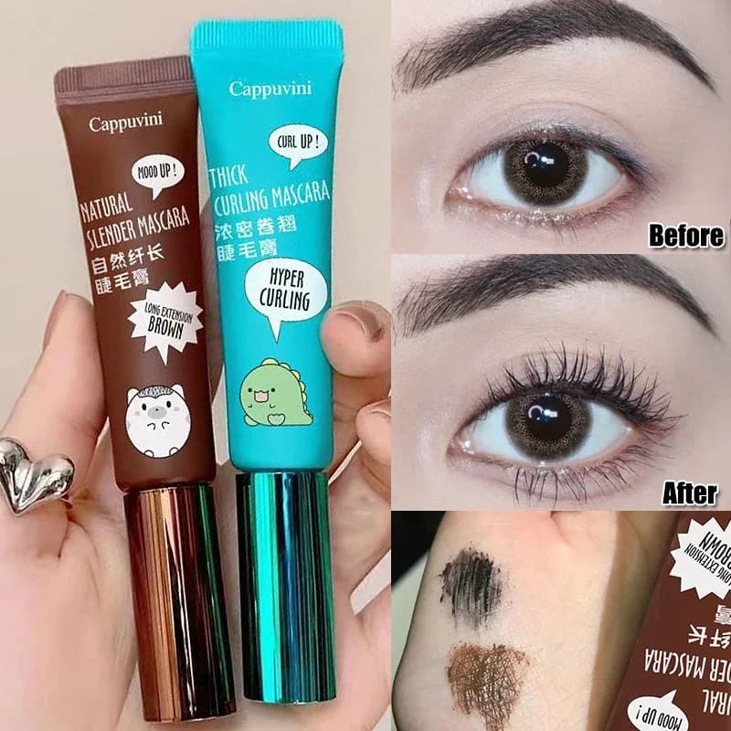 Natural brown black eyelashes elongation cosmetic curling often waterproof durable professional makeup for quick drying eyelashes
