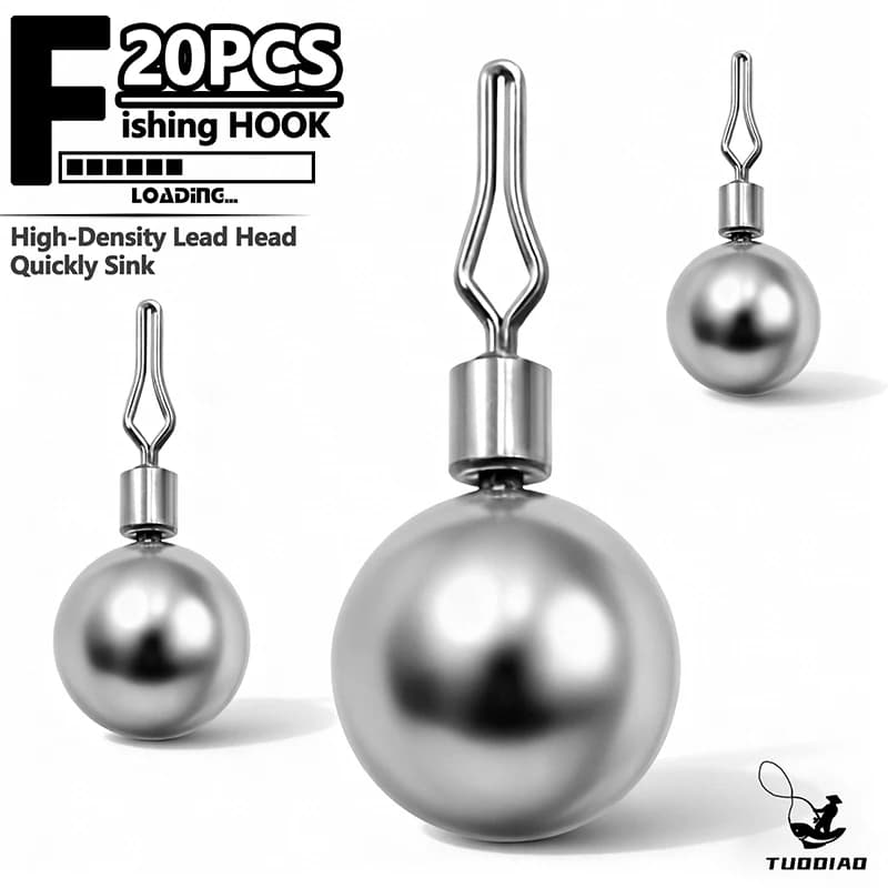 [TUODIAO] Round Drop Shot Sinker Stable Descent Focused Weight Smooth Casting