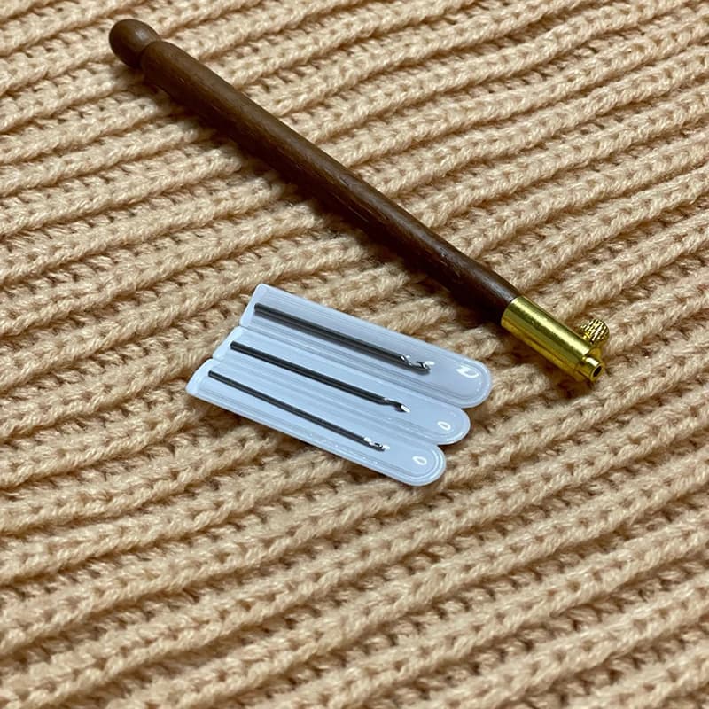 Set da 1 penna per ricamo Tambour con 3 aghi, kit artigianale in metallo per ricamo a punto croce, uncinetto francese per cucito e lavori a maglia fai da te