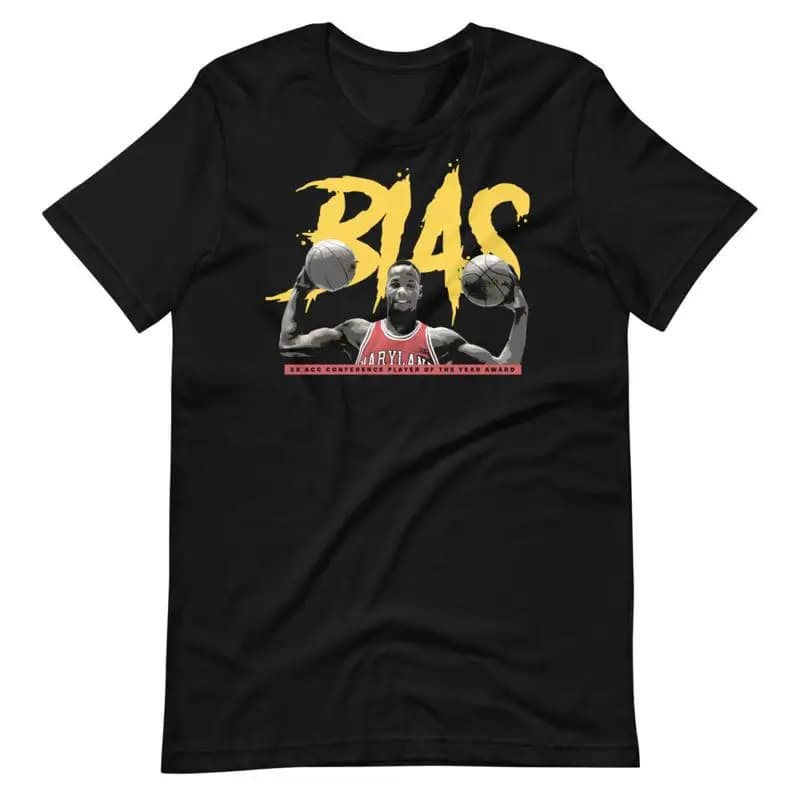 Maglietta nera da basket Len Bias