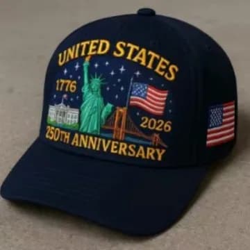 Nuovo Cappello da Baseball con Ricamo per il Giorno dell'Indipendenza di Amazon, Cappello da Esterno per il 250° Anniversario