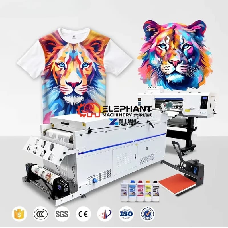 Luxurious Type Audley DTF Printer for 24inches with 4 I3200 Print Heads and Conveyor Type Shake Powder Machine with Air Purifier