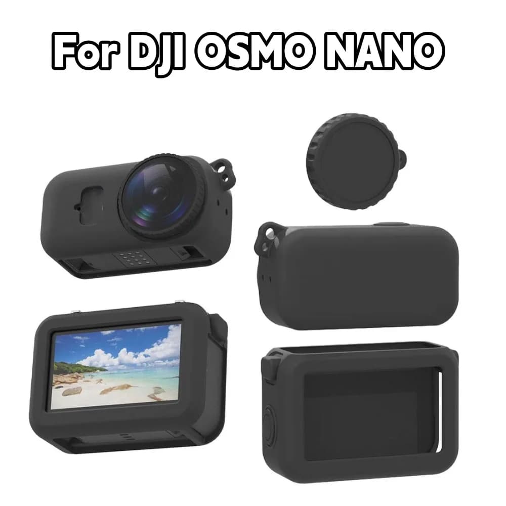 Set di custodie in silicone per DJI OSMO NANO Action Camera Protezione completa Accessori per coperture protettive antigraffio in modo sicuro