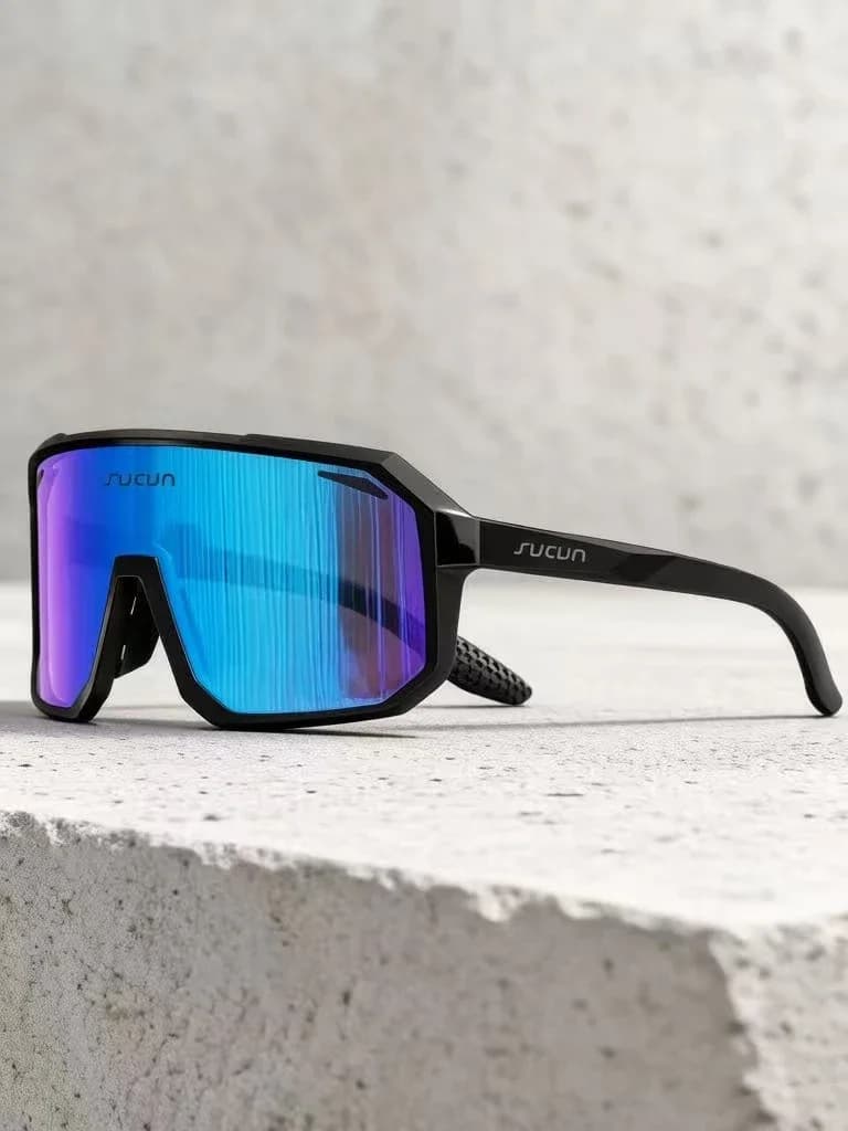 Occhiali da sole sportivi | Lenti ultra leggere con rivestimento blu | Protezione UV400 | Un must per il ciclismo e la corsa all'aperto!