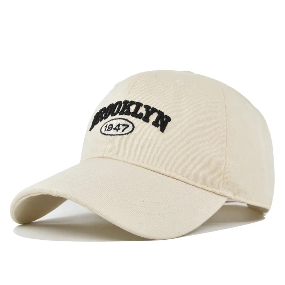Vintage Baseball Hat Brooklyn Embroidered, Adjustable, Ageing Effect, Dad Hat Style for Men and Women, Open Sports, Fashion Streetwear