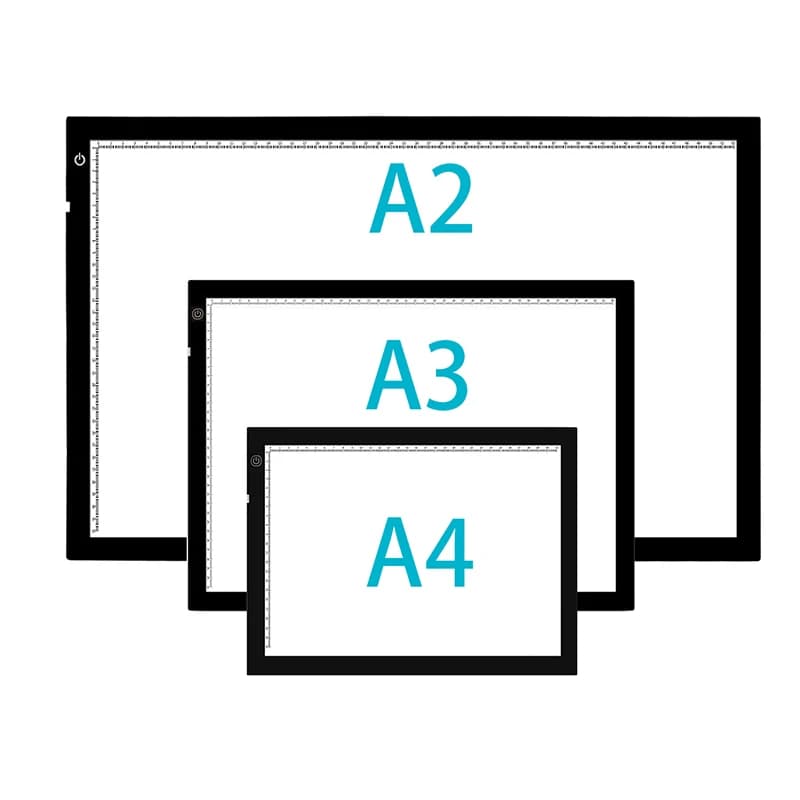 2022 A2/A3/A4 Tavoletta grafica digitale Tavoletta grafica digitale LED Pittura diamante Bordo luminoso Scheda portatile per visualizzatore di pellicole a raggi X