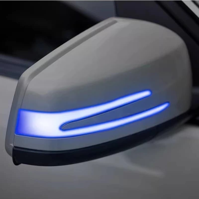 2PC Blue Dynamic Welcome Led Turn Signal For Mercedes Benz W204 W176 W212 CLA A B C E S GLA GLK CLS Class Mirror Blinker Arrow