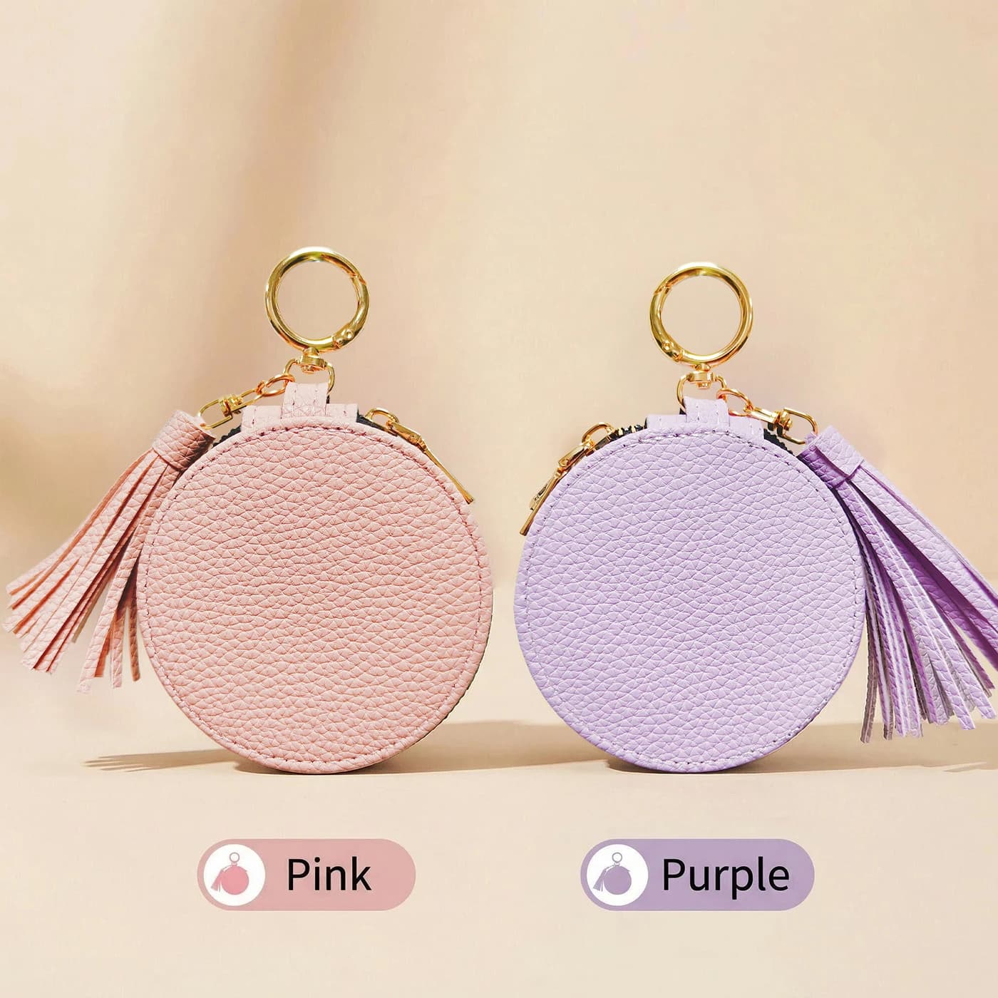 Borsa portaoggetti per AirPods Pro3 - Texture in pelle granulare - Borsa universale con cerniera per AirPods - Semplice e alla moda