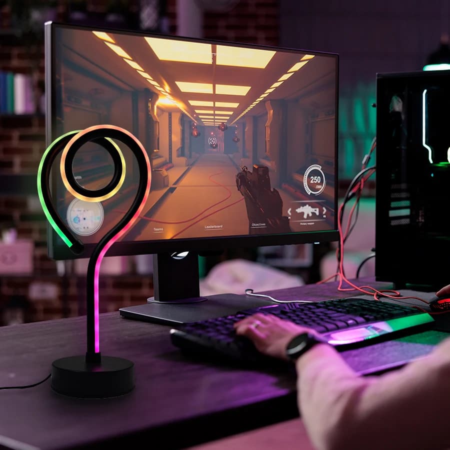 Unique Artistic - styled Heart - shaped Spiral Desk Lamp. USB - powered with Color - changing Effects. Suitable for Various Room