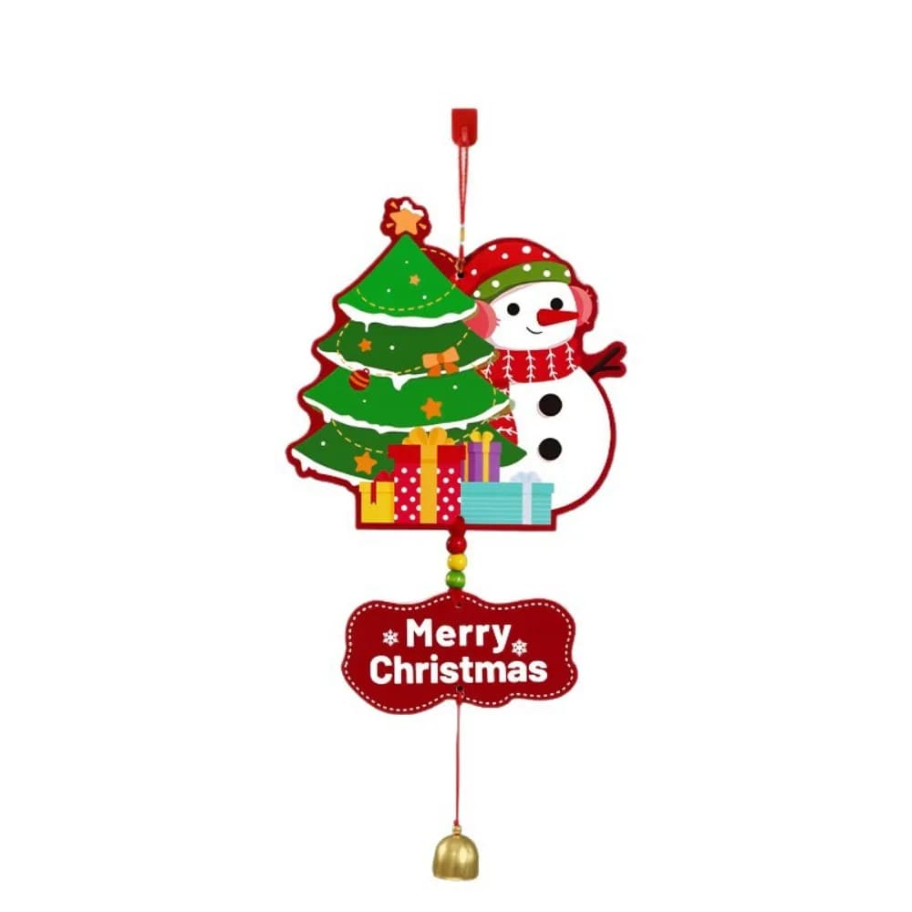 New Handmade Christmas Wind Chime DIY Bell Xmas Window Ornament Door Hanging Festive Decor