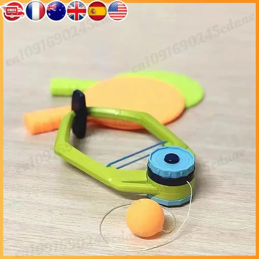 Pong port game with racket and balls Portable ping pong exciterator Sparring device for training with adjustable ping pong balls