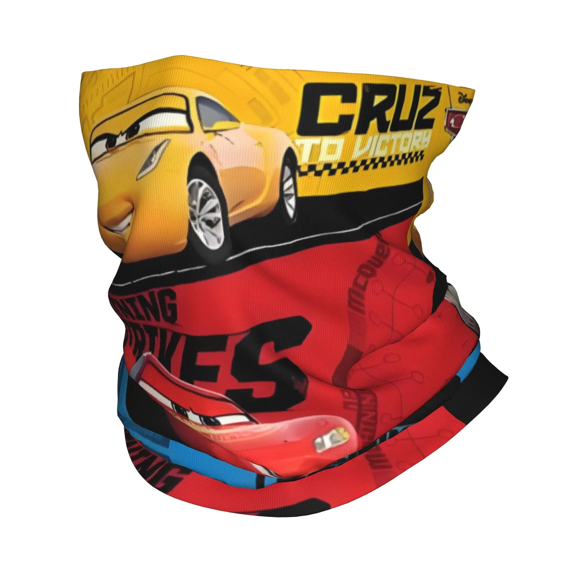Scaldacollo Bandana Personalizzato L-Lightning M-McQueen Mater per Sci, Uomo Donna, Sciarpa Avvolgente, Balaclava Riscaldante Auto da Corsa Cruz Ramirez
