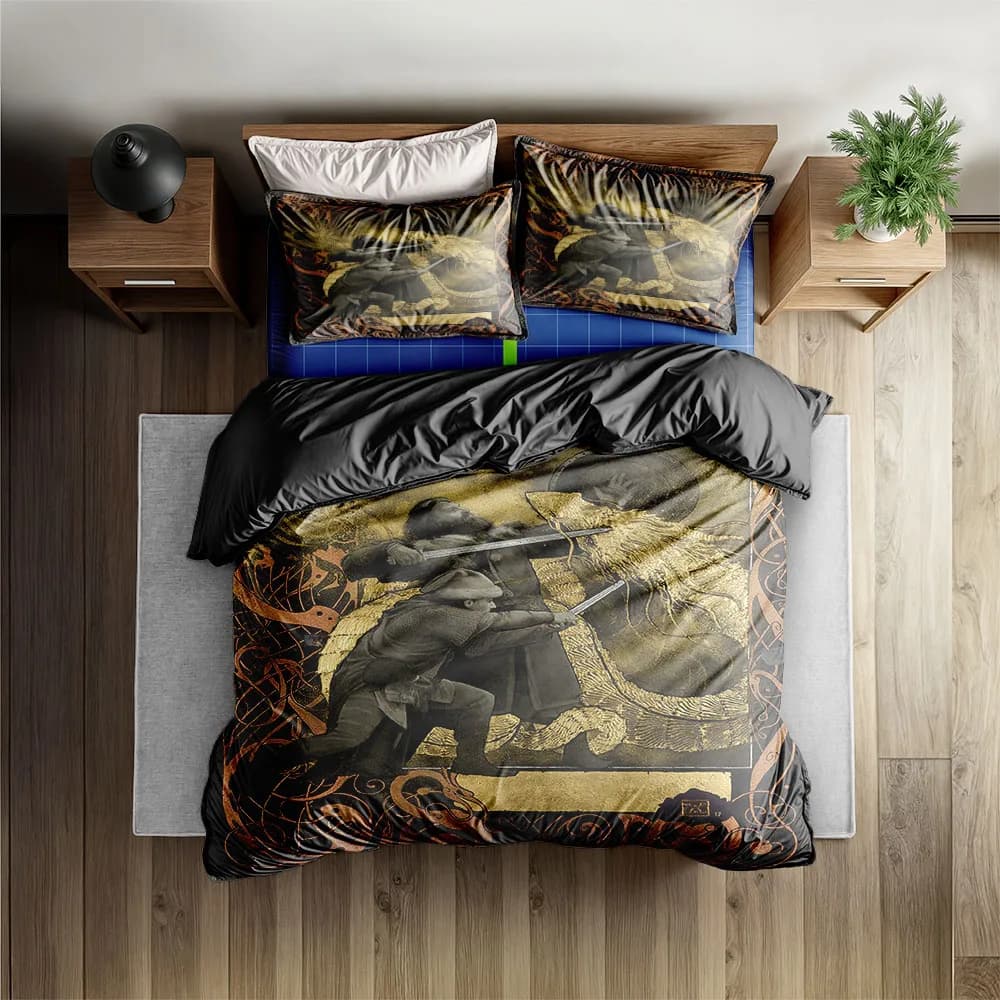 Beowulf Anglo Saxon Legend Set copripiumino King Queen Double Full Twin Set biancheria da letto singola