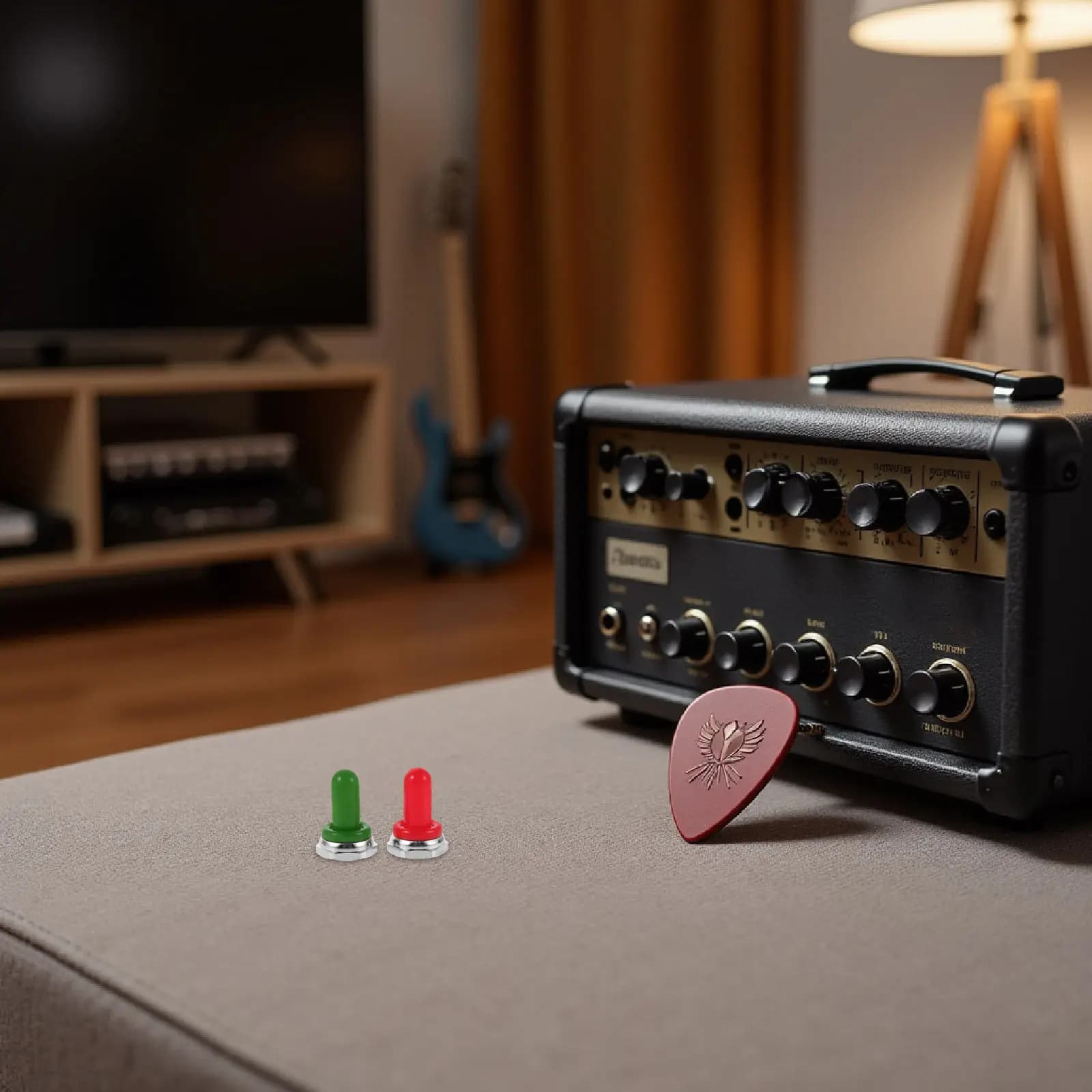 4 Pezzi Accessori per Chitarra: Tappi in Gomma Impermeabili per Interruttori a Levetta da 12mm, Copertura Antipolvere per Pickup di Chitarre Elettriche