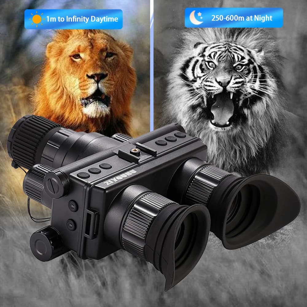 NUOVO Binocolo Digitale 1080P HD con Visione Notturna, Portata 600M per Caccia con Torcia IR e Tattica, Montabile su Testa, Video OHB-R5