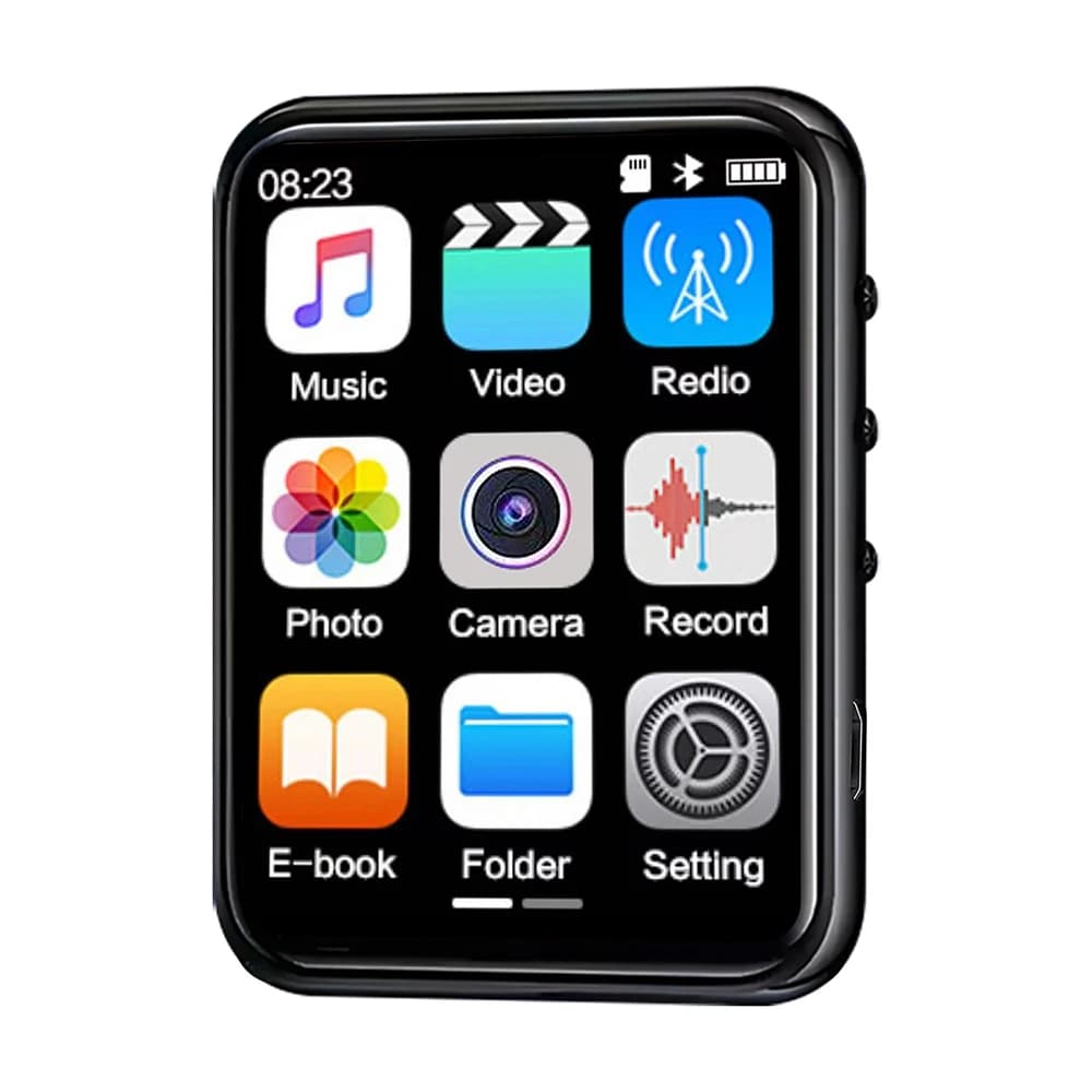 Touch screen da 2,4 pollici Lettore MP3 Bluetooth 5.4 Altoparlante incorporato Lettore musicale Hi-Fi Lossless con videocamera Video Registrazione radio FM
