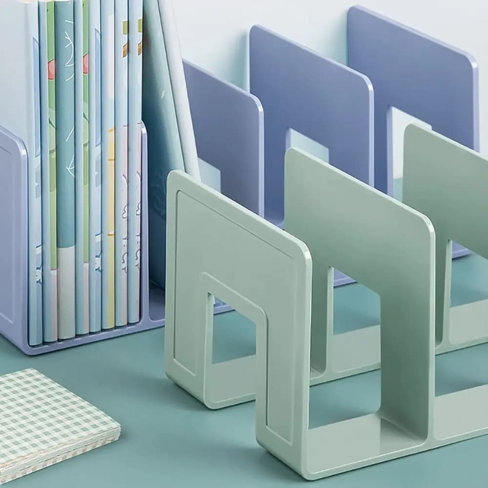 1 piece support for durable acrylic books, 4 compartment wardrobe, desk organizer, table colored shelves partition