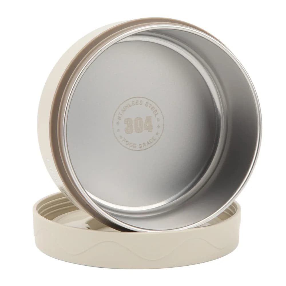 304 Stainless Steel Thermal Cooking Pot 420ml/550ml Round Shape Insulated Food Container Insulated Cooking Pot Outdoor Dining