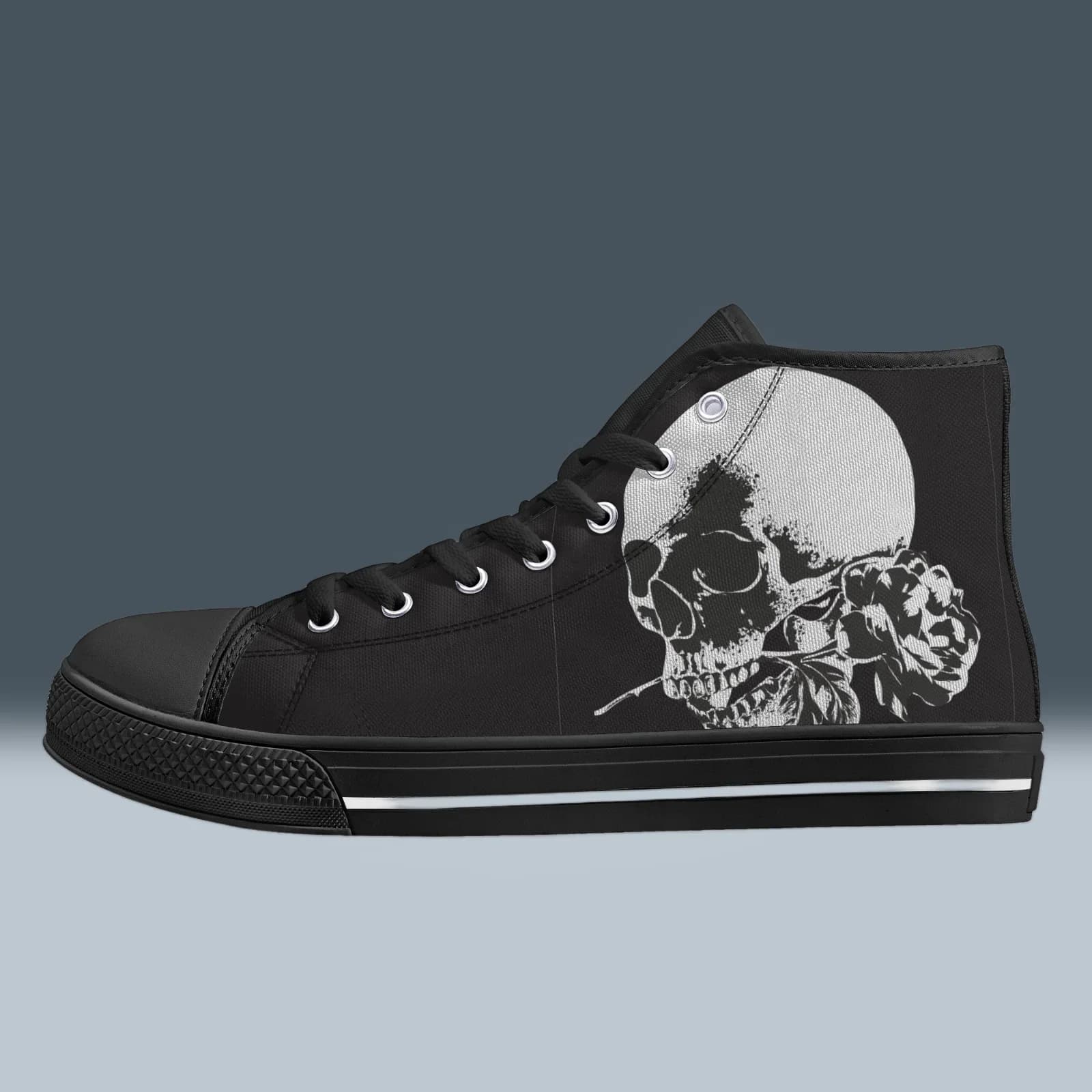 "Skull Rose" classic high-top canvas shoes vulcanized shoes men's high-necked casual shoes Men's sneakers Girl's sneakers