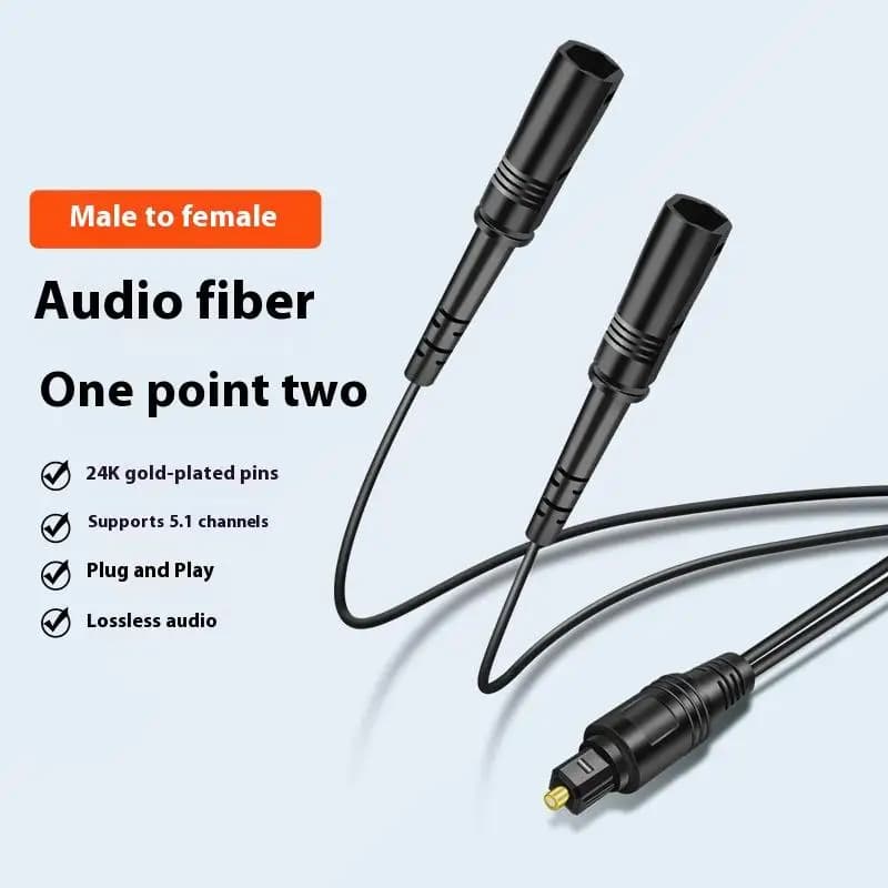 【C】1 splitter audio digitale in fibra ottica 1x2, splitter audio digitale Toslink 1 ingresso maschio 2 uscite femmina per Home Theatre