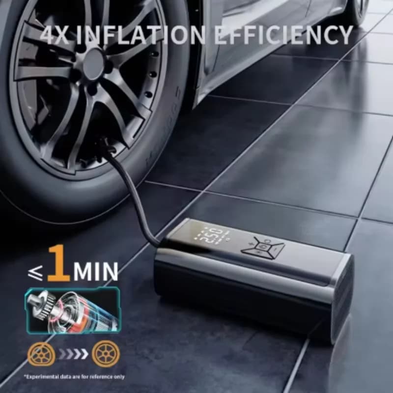 Pompa ad aria senza fili portatile, gonfiatore elettrico per pneumatici di auto, bicicletta, moto, mini compressore d'aria, iniettore d'aria per pneumatici