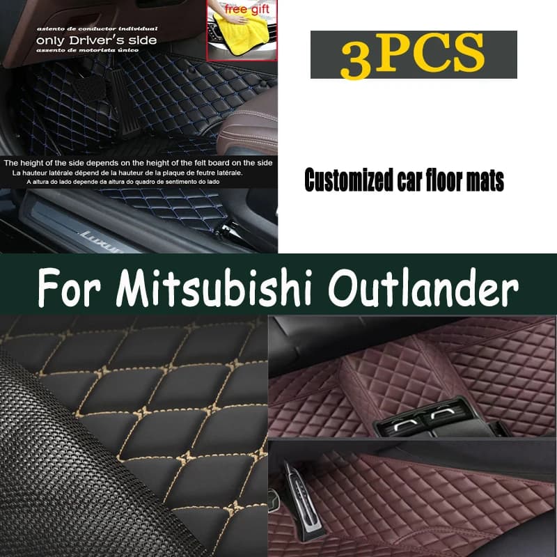Tappeti Tappetini per auto per Mitsubishi Outlander 2018 2017 2016 2015 2014 2013 5 posti Coperture interne per auto Veicoli automobilistici