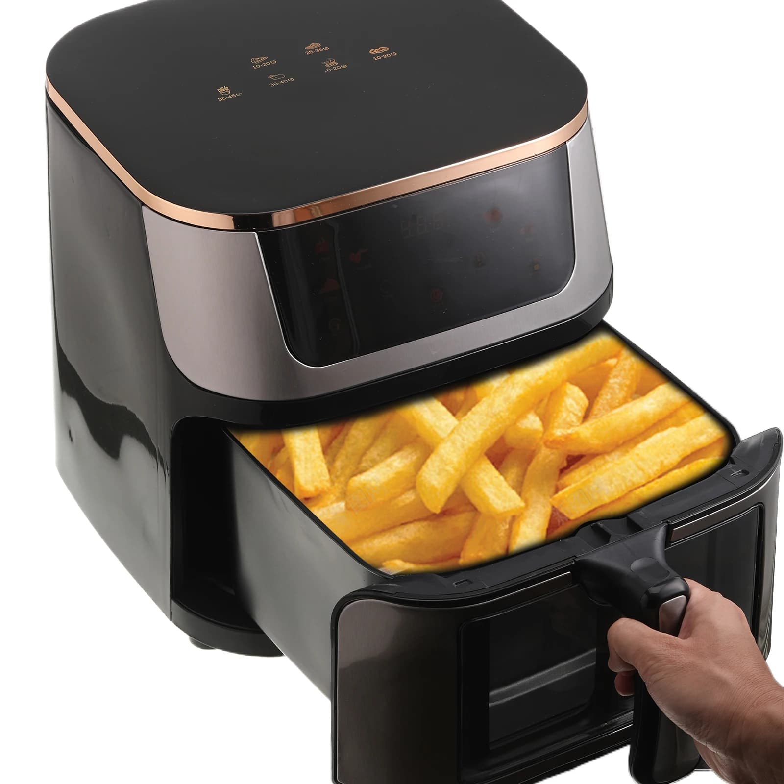 12L Air Fryer Stainless Steel Visible Large Capacity Electric Oven Touch Screen Multifunctional Electric Fryer EU/US Plug