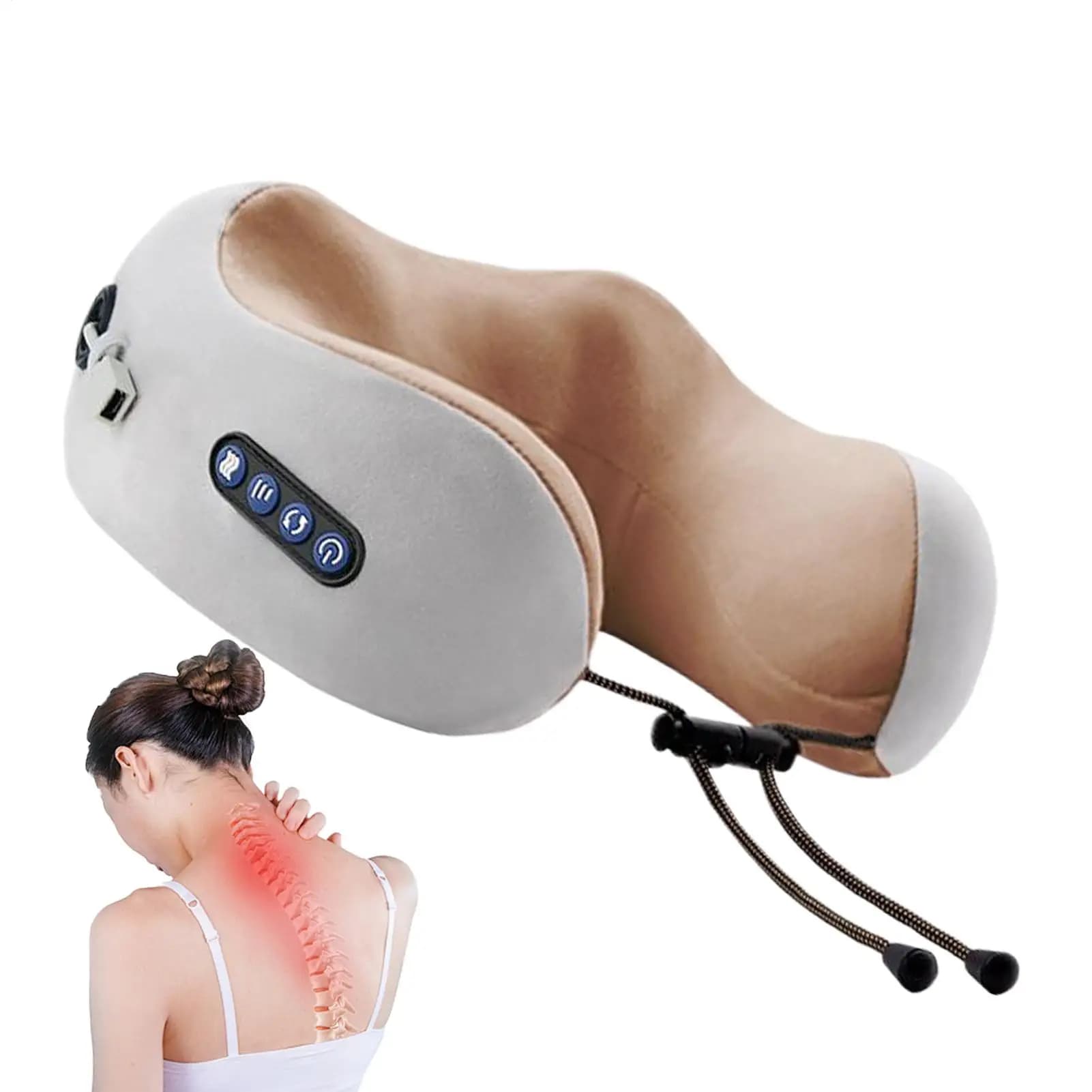 Multifunctional Portable Electric Neck Massager U-Shaped Pillow for Shoulder Cervical Relaxing Use at Home Car Or Outdoor