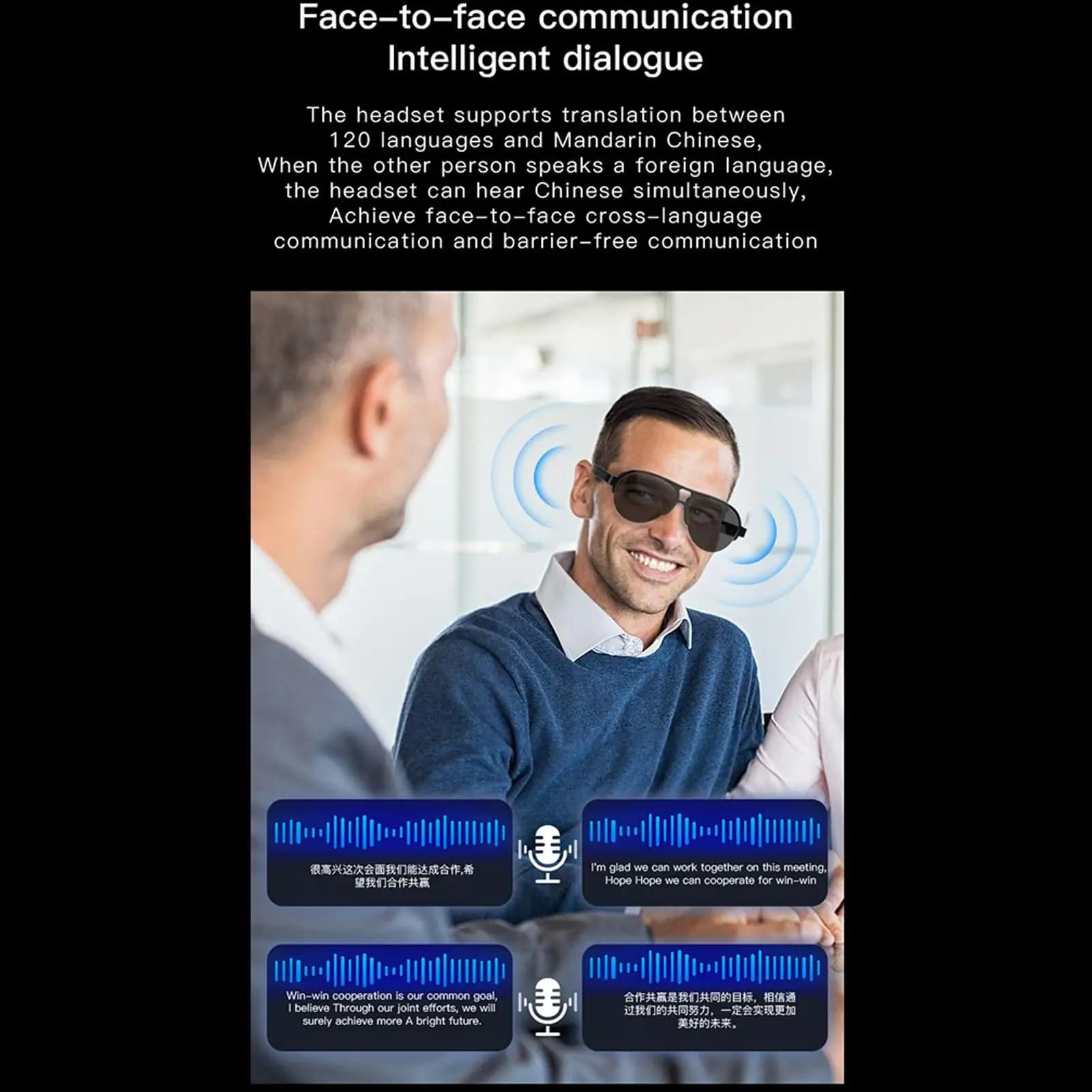 Intelligent audio glasses for women Wireless smart view glasses Audio reader Sunglasses for technology enthusiasts Music lovers Travelers